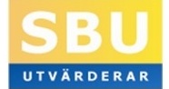 En blå och gul skylt där det står "SBU utvärderar"