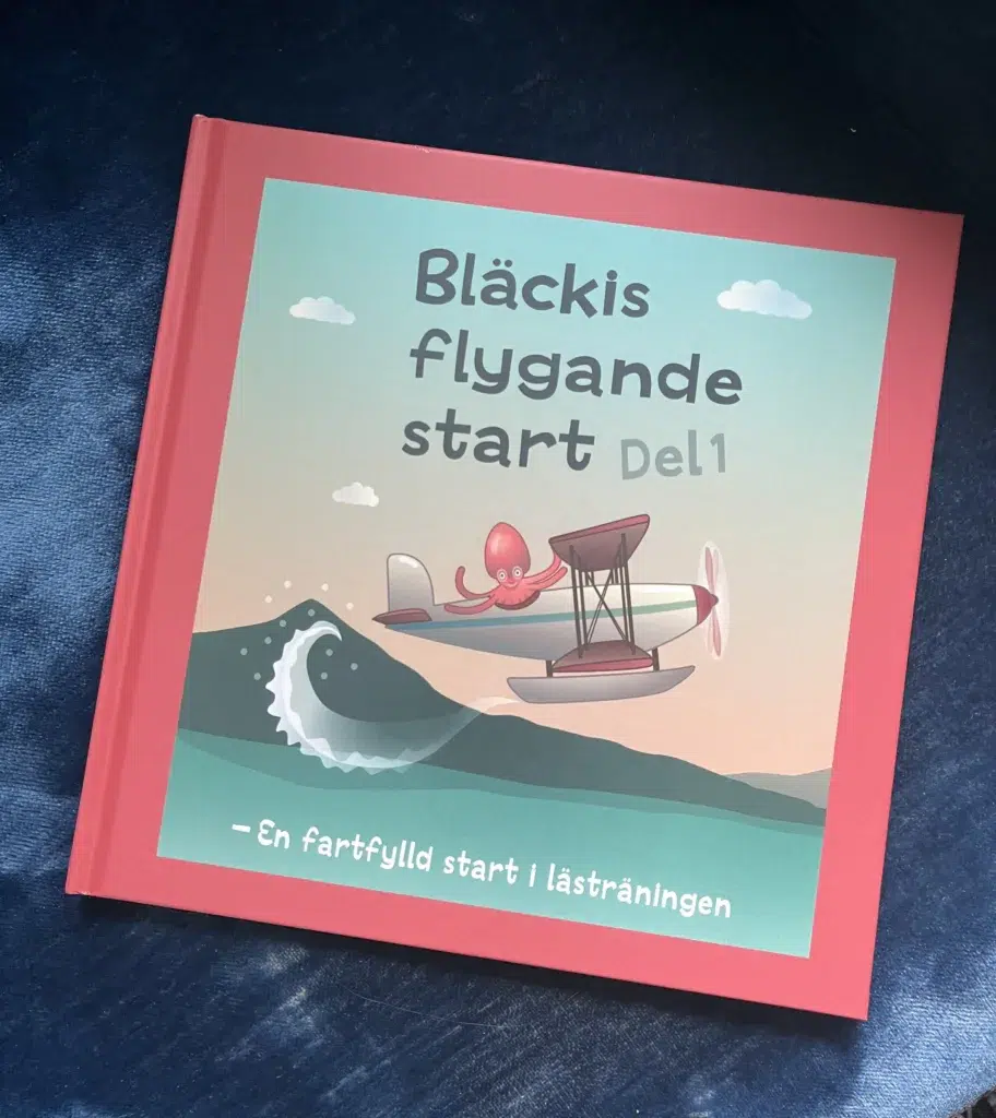 Omslag Bläckis flygandes start, bläckfisk åker flygplan.