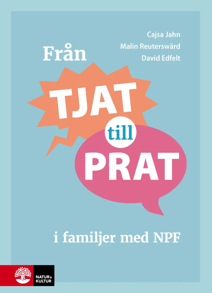 Omslag Från tjat till prat, text i pratbubblor